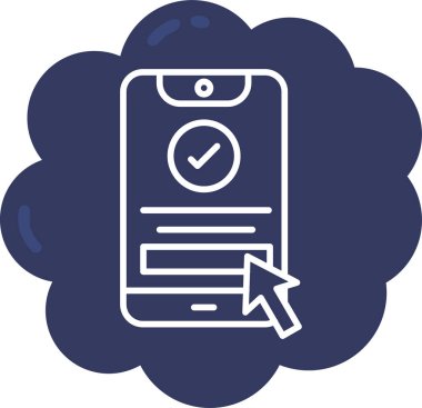 Akıllı telefon simgesinin vektör illüstrasyonu