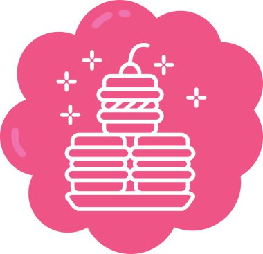 Kek. Web simgesi basit tasarım