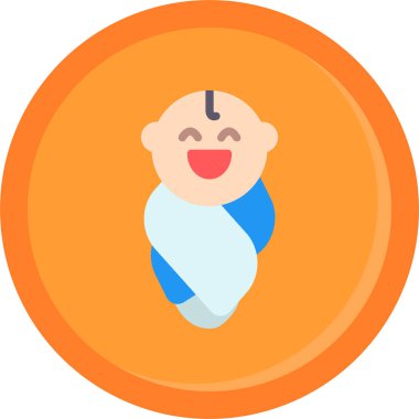 bebek düz vektör simgesi