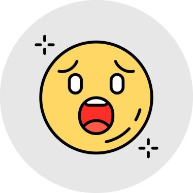 Moda tasarımı için emoji simgesi arka planda, web 'de, mobil tasarımda izole edildi. emoji vektör ikonu vektörü, web ve yazdırma için logo biçimi illüstrasyonu.