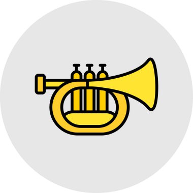 trompet simge vektör çizim