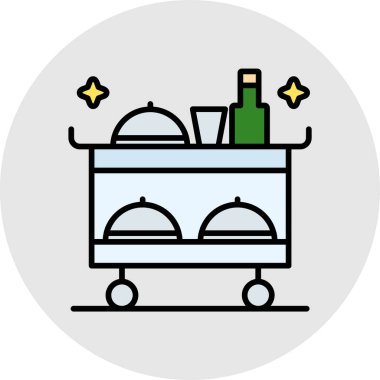 Bir restoran simgesinin vektör illüstrasyonu