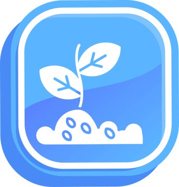 Bitki simgesinin vektör illüstrasyonu