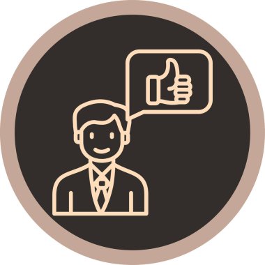 Çizgi film simgesinin vektör çizimi