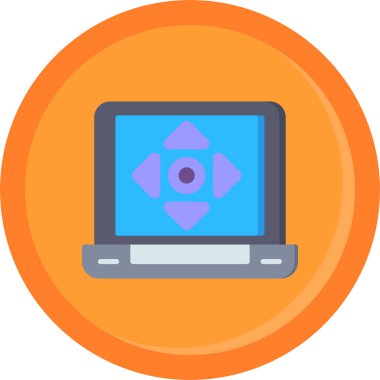 Bilgisayar. Web simgesi basit illüstrasyon