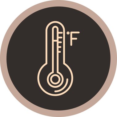 Moda biçimi izole edilmiş arkaplanda termometre simgesi