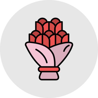 Çiçek. Web simgesi basit illüstrasyon