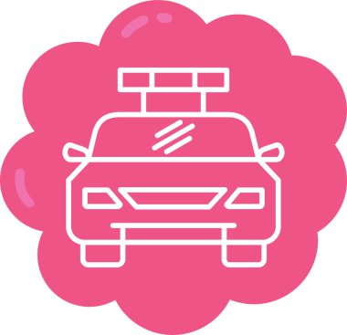 araba yıkama simgesi, vektör illüstrasyonu