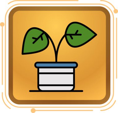 trend biçimi izole edilmiş arkaplanda bitki simgesi