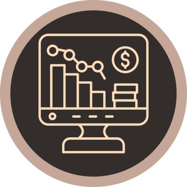 iş grafiği ikon vektör illüstrasyonu