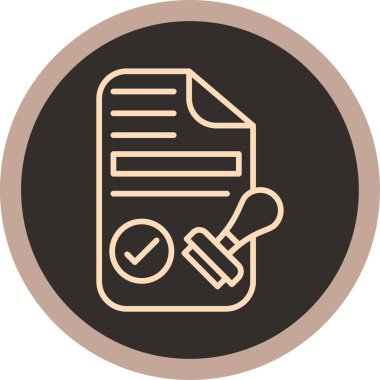 Belgenin vektör illüstrasyon simgesi