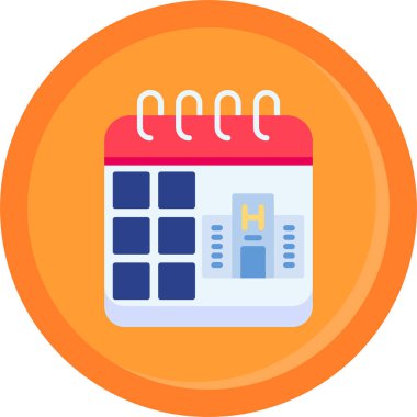 Takvim. Web simgesi basit illüstrasyon