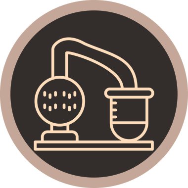 Kimyasal laboratuvar simgesi vektör çizimi