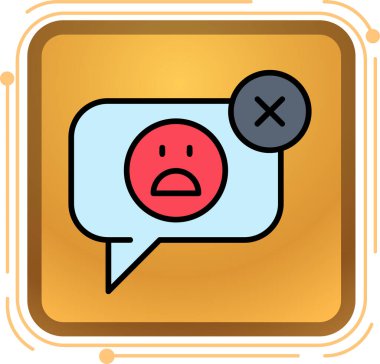 Konuşma Sohbeti simgesi, vektör illüstrasyonu