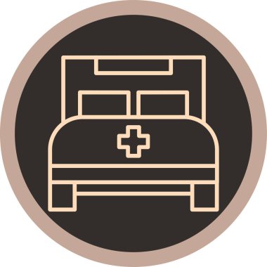 Yatak simgesi, basit tarzı