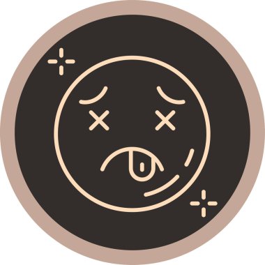 modada izole edilmiş arka planda hüzünlü simge