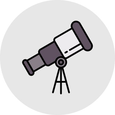 uydu anten simgesi. Teleskop ikon vektör simgelerinin özet çizimi