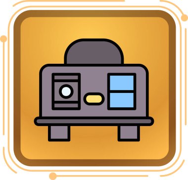 Kamera. Web simgesi basit illüstrasyon