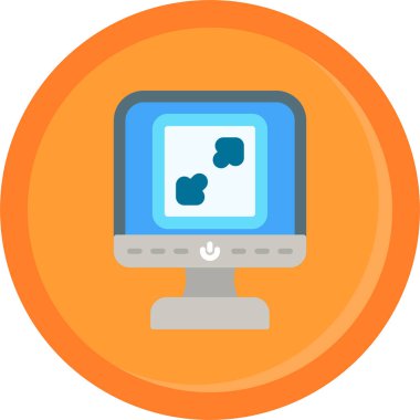 bilgisayar monitörü ile konuşma balonu.