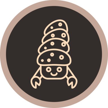 Modern b 'nin vektör illüstrasyonunda yiyecek ikonu yok