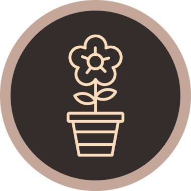 çiçek simgesi, vektör illüstrasyonu