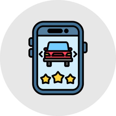 Mobil taksi simgesi - taslak biçimi