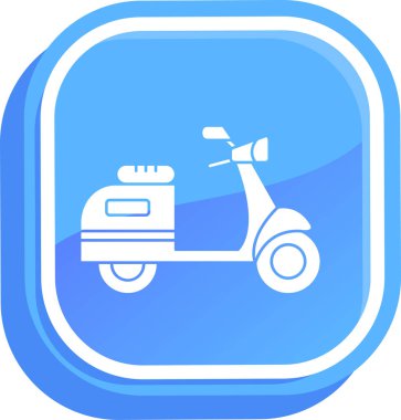 Scooter simgesi, vektör illüstrasyonu