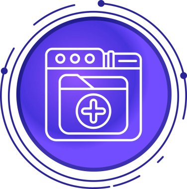 Mavi elektrikli demir ve elektrik makinesi ikonu beyaz arkaplanda izole edilmiş. Elektrikli aletler için demir ütü. Soyut çember rastgele noktalar. vektör