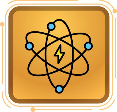 Yıldırımlı atomun simgesi