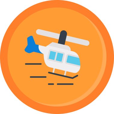 Helikopter. Web simgesi basit illüstrasyon