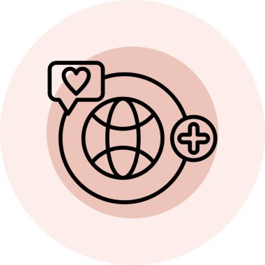 Küresel ağ modern simge tasarımının vektör illüstrasyonu