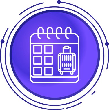 Takvim simgesinin vektör illüstrasyonu