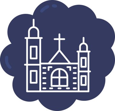 Kilise simgesinin vektör illüstrasyonu
