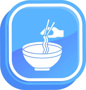 pirinç eriştesi ikonu, vektör çizimi