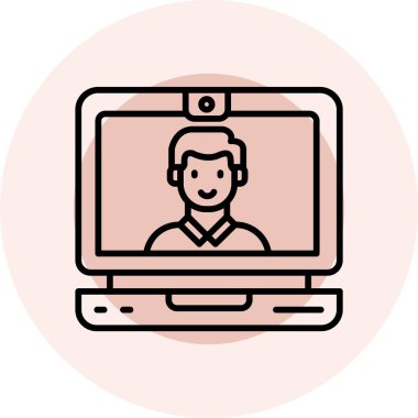 Bilgisayar. Web simgesi basit illüstrasyon