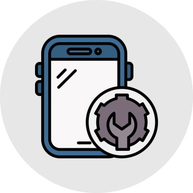 Mobil kutsal kişilerin resmi, vektör çizim