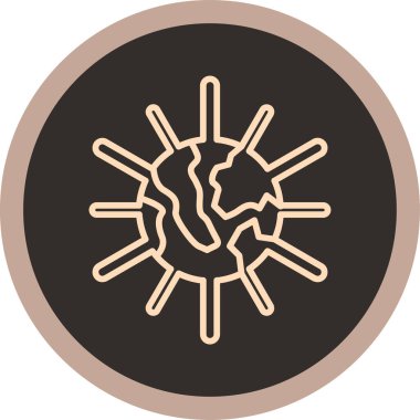 Virüs. Web simgesi vektör illüstrasyonu