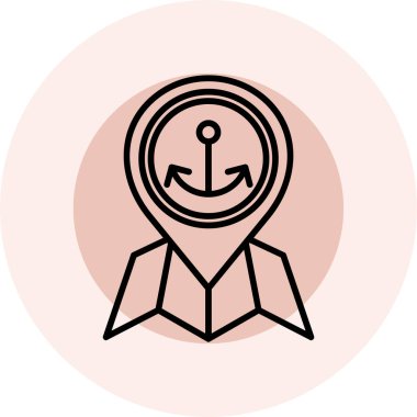 çapa simgesi vektör illüstrasyonu