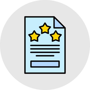 Sertifika ikonu vektör illüstrasyonu