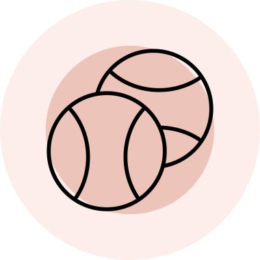 Tenis topu ikonu vektör illüstrasyonu