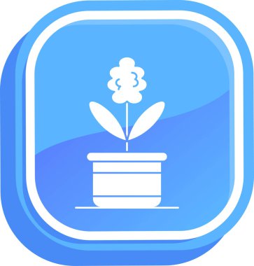 Bitki. Web simgesi basit illüstrasyon