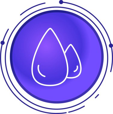 Su bırakma simgesinin vektör illüstrasyonu