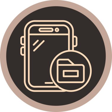 Cep telefonu simgesinin vektör illüstrasyonu