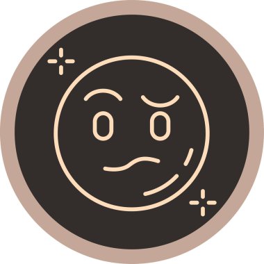 üzgün yüz simgesi vektör illüstrasyonu