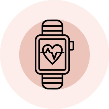 smartwatch simgesi, basit tasarım illüstrasyonu