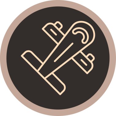 Uçak simgesinin vektör illüstrasyonu