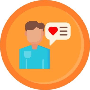 avatar adam kalp simgesi düz stil