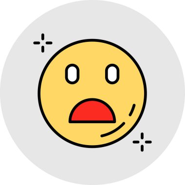 Kişisel ve ticari kullanım için emoji vektör simgesi simgesi vektör çizimi..