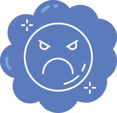 kızgın emoji kutsal kişilerin resmi, vektör çizim