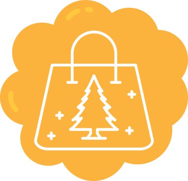 çanta noel alışveriş simgesi dosyalanmış özet biçimi